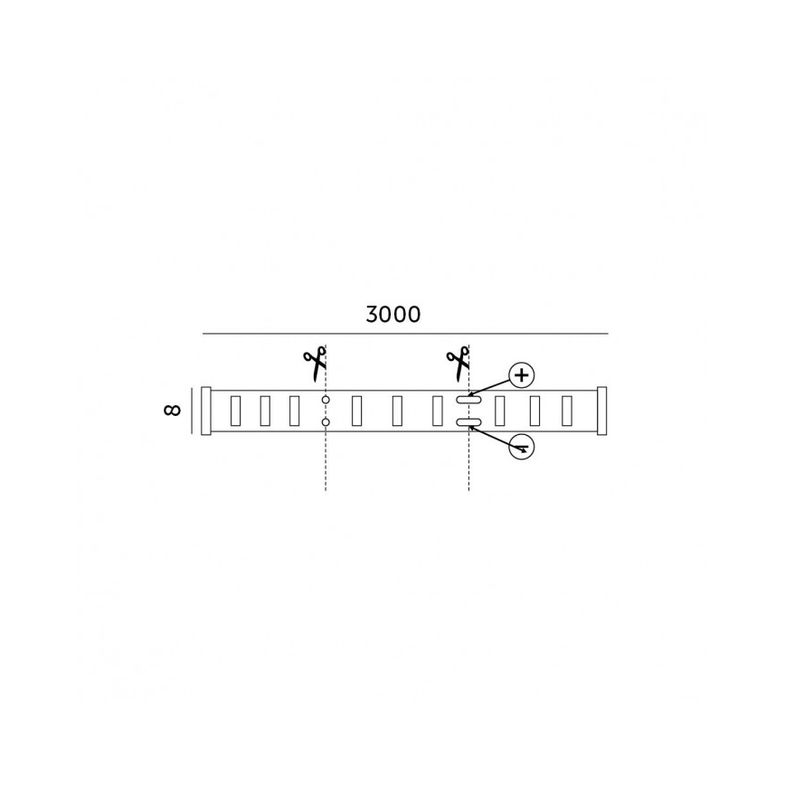 Ruban à intensité variable LED/25W/230V 3m 3000K