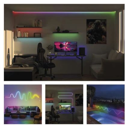 Ruban à intensité variable RGBIC GoSmart LED/33W/230V 5 m Wi-Fi Tuya