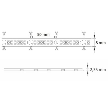 Ruban extérieur 3m LED/23W/24V/230V 4000K IP65