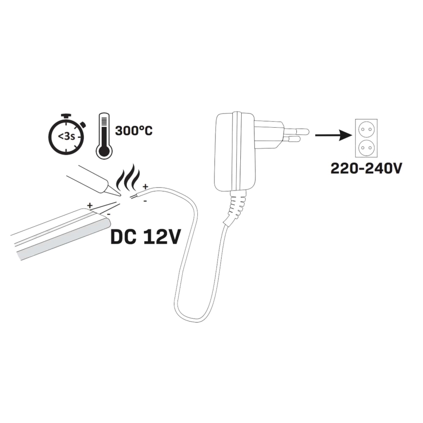 Ruban LED NEON 5 m LED/27W/12V IP65 rose