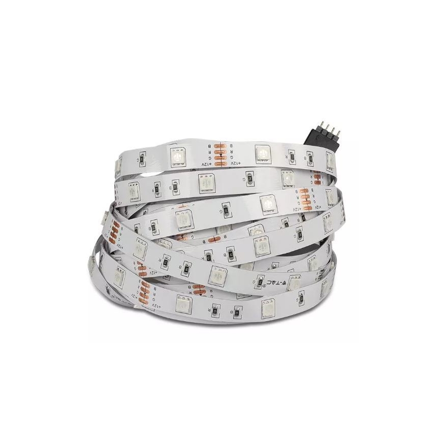 Ruban LED RVB à intensité variable 2x5m LED/4,8W/230V + télécommande