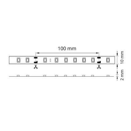Ruban LED salle de bain 5m 28W/12V IP65 3000K