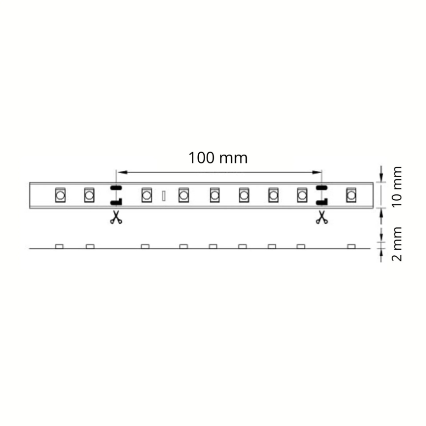 Ruban LED salle de bain 5m 28W/12V IP65 3000K