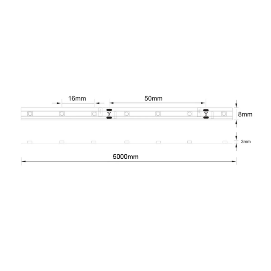 Ruban LED salle de bain 5m 8,5W /12V IP44 3000K