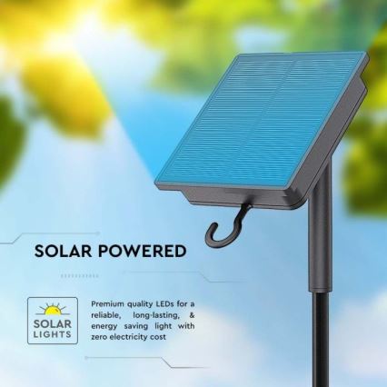Ruban solaire RGB à intensité variable LED/1,2W/3,7V IP67 5m + télécommande