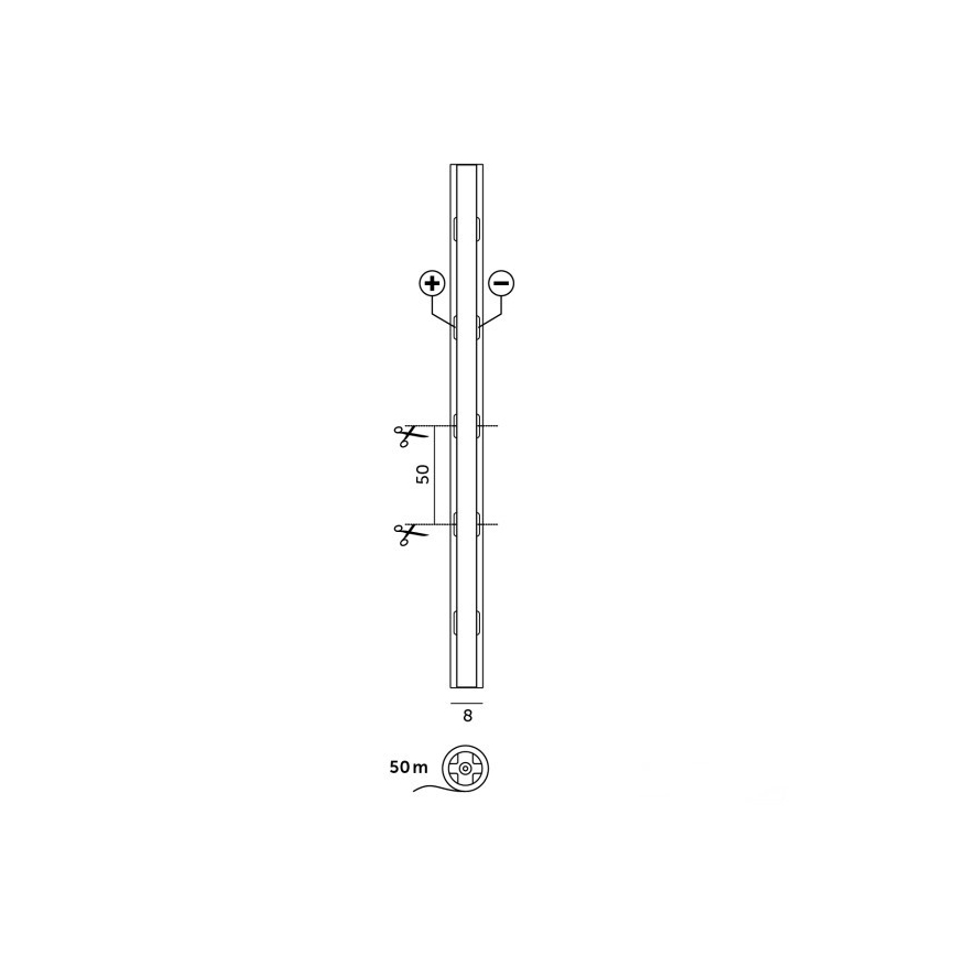 Ruban TRAMO LED/500W/24V 50 m 3000K