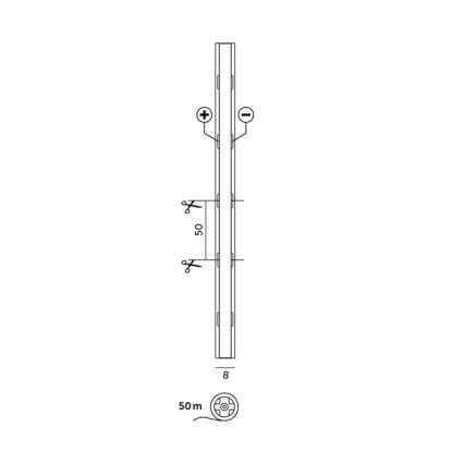 Ruban TRAMO LED/500W/24V 50 m 4000K