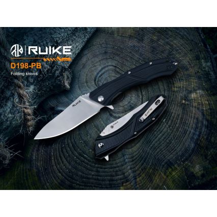 Ruike RUD198PB - Couteau de poche pliable 23,1 cm noir