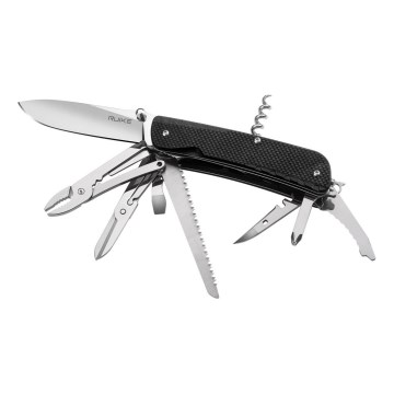 Ruike RULD51 - Couteau de poche multifonction TREKKER 11,4 cm/17 fonctions noir