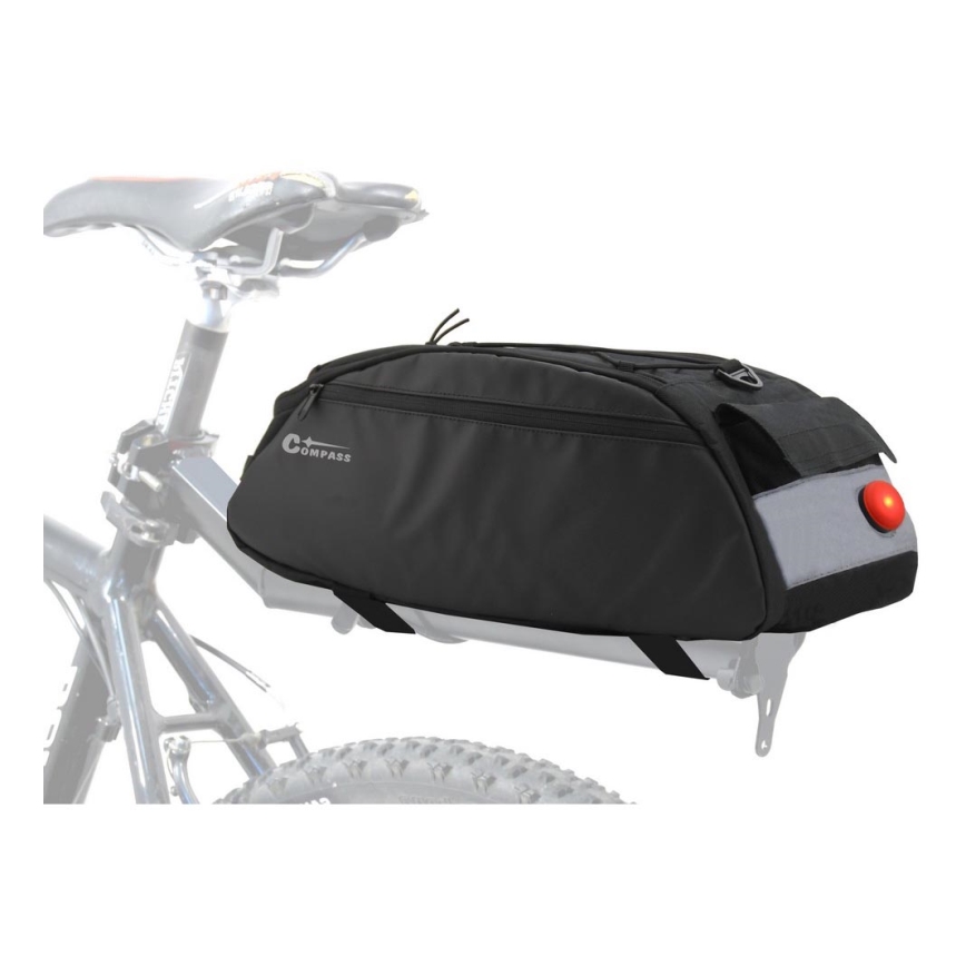 Sac à vélo pour porte-bagages arrière 11 l avec éclairage arrière LED 2xCR2032