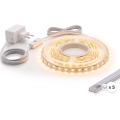 SADA 1x ruban LED MYLIVING LIGHTSTRIP LED/22W/230V 5 m + 5x profil à encastrer 1 m argenté/blanc
