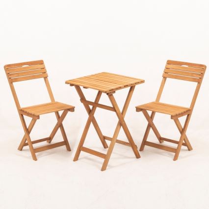 Salon de jardin avec oreillers hêtre