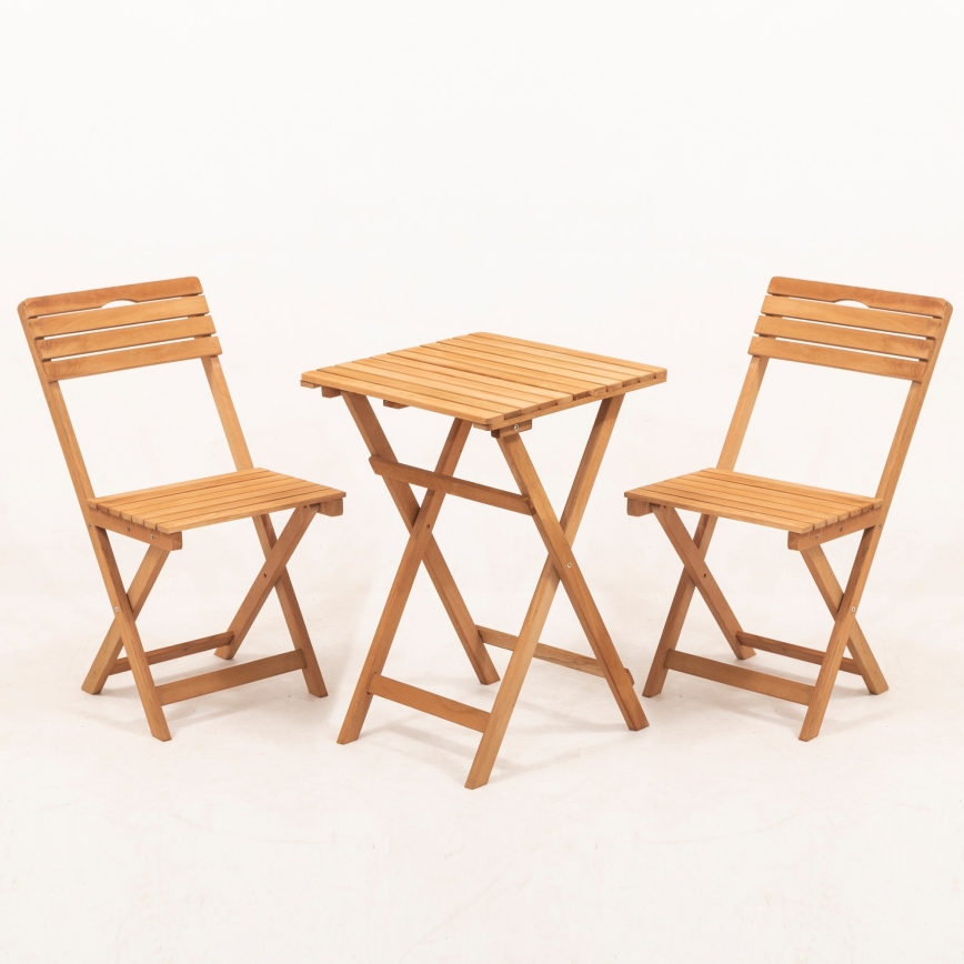 Salon de jardin avec oreillers hêtre