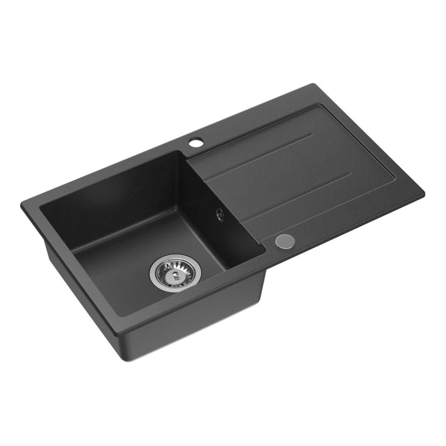 Samona - Évier de cuisine SAMONA 77x44 cm granit/noir