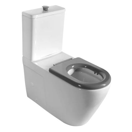 Sapho - Abattant WC gris à fermeture douce