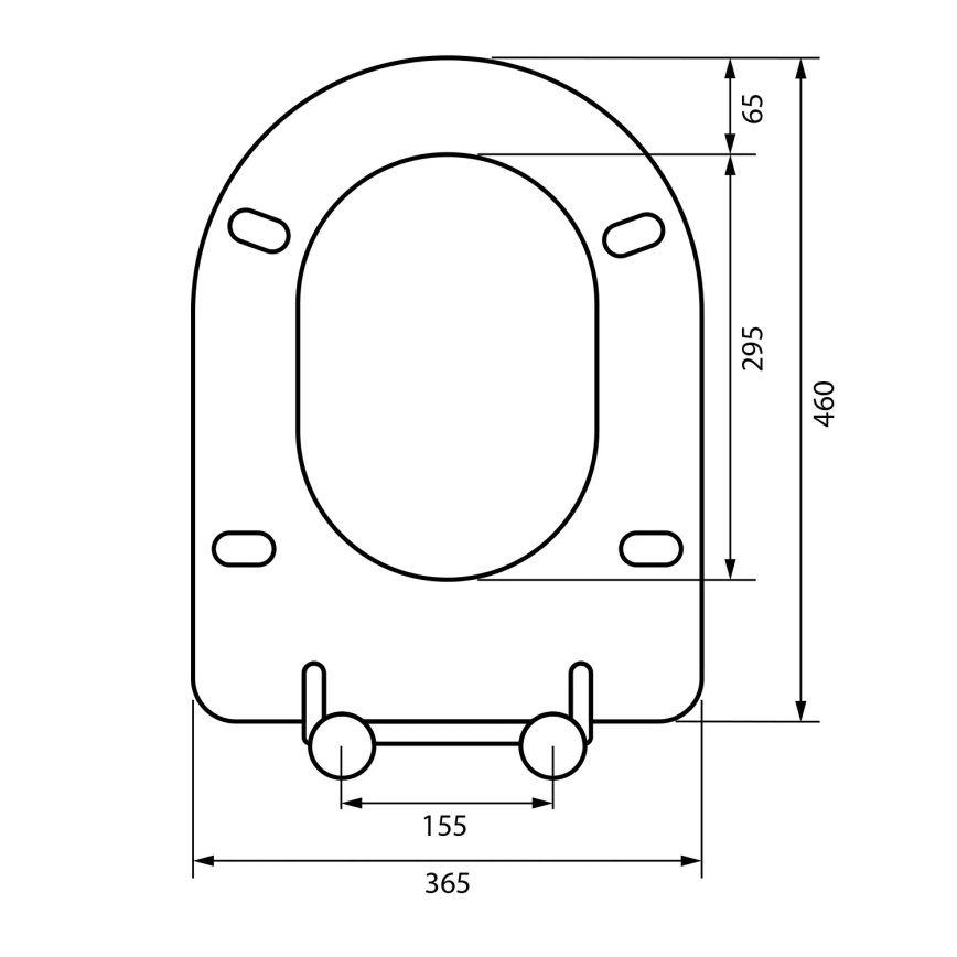 Sapho - Abattant WC gris à fermeture douce