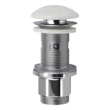 Sapho - Bonde Click-Clack BLOK pour lavabo Ø 6,7 cm marbre/blanc