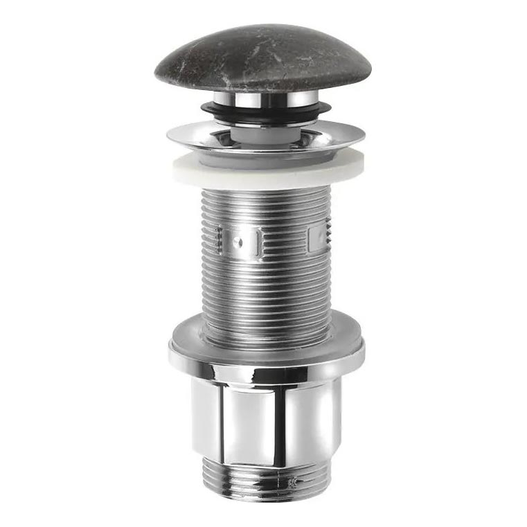 Sapho - Bonde Click-Clack BLOK pour lavabo Ø 6,7 cm pierre/noir