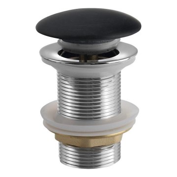 Sapho - Bonde de lavabo Click-Clack BLOK Ø 6,7 cm marquin/noir mat