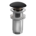 Sapho - Bonde de lavabo Ø 7 cm noir mat / chrome brillant
