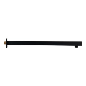 Sapho - Bras de douche carré 40 cm mat noir