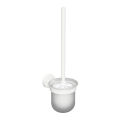 Sapho - Brosse WC murale X-ROUND verre dépoli/blanc
