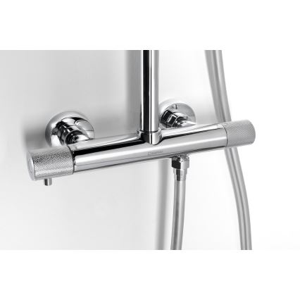 Sapho - Ensemble de douche avec mitigeur SOLARIS chrome brillant