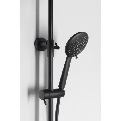 Sapho - Ensemble de douche SOLARIS avec mitigeur, noir mat