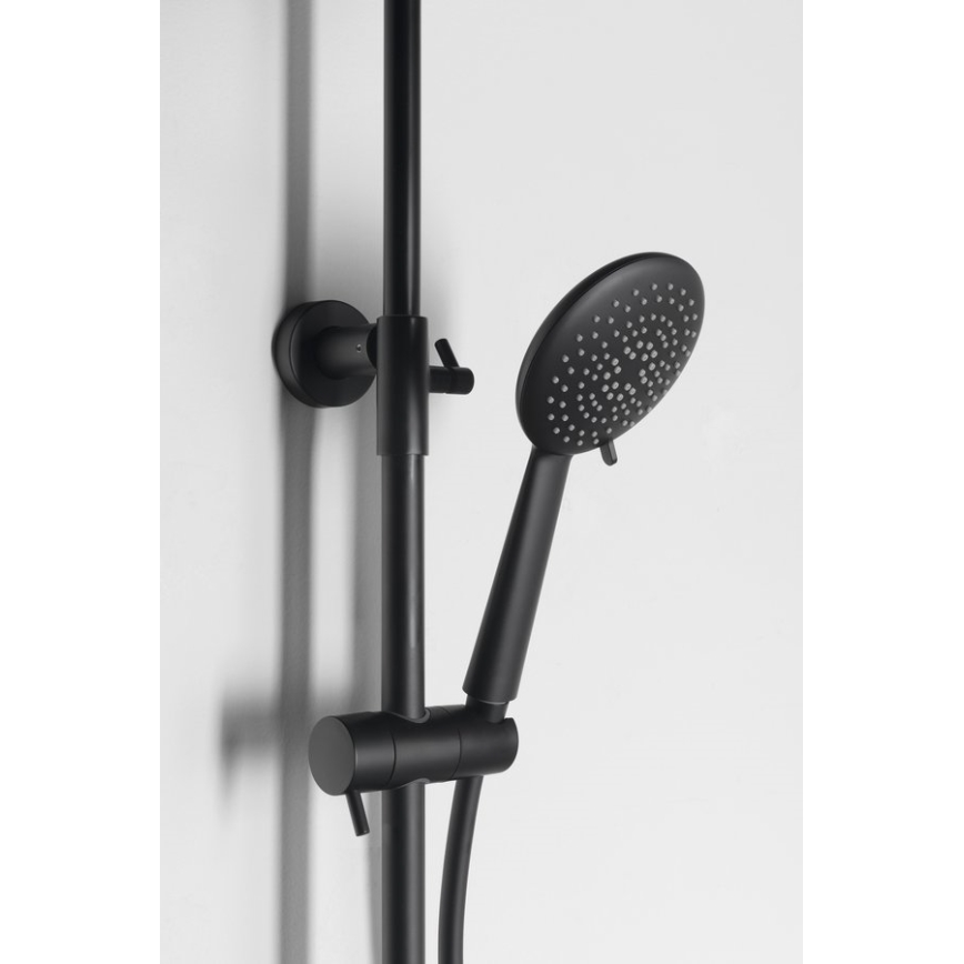 Sapho - Ensemble de douche SOLARIS avec mitigeur, noir mat