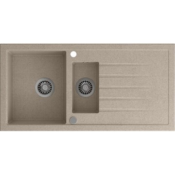 Sapho - Évier de cuisine 100 x 50 cm granit/beige