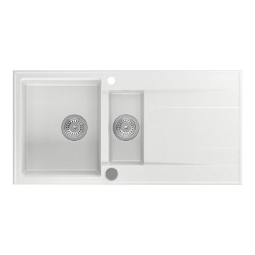 Sapho - Évier de cuisine 100x50 cm granit/blanc