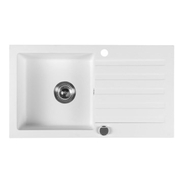 Sapho - Évier de cuisine 78x44 cm granit/blanc