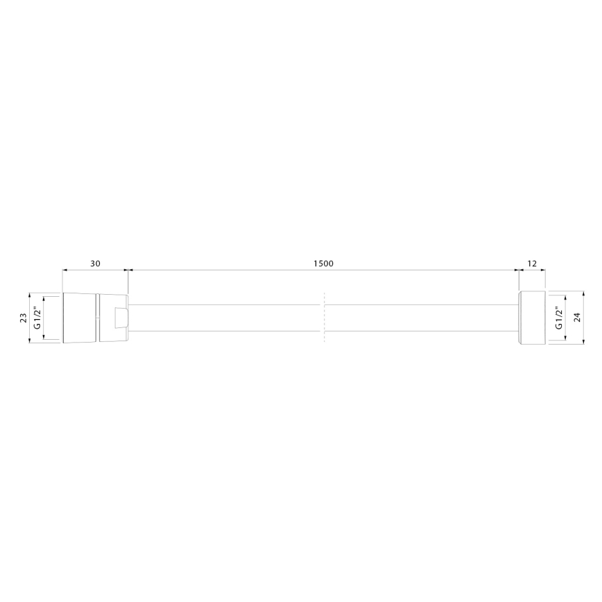 Sapho - Flexible de douche SOFTFLEX 150 cm, chromé brillant