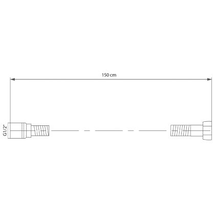 Sapho - Flexible de douche SOFTFLEX 150 cm noir mat