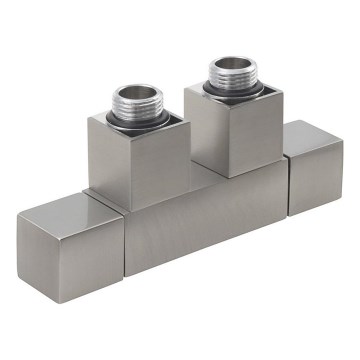 Sapho - Kit de raccordement avec vannes pour connexion centrale CUBE TWIN, inox mat