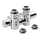 Sapho - Kit de raccordement de vannes pour raccordement central TWIN COMBI droit/chrome brillant