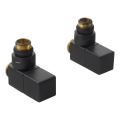 Sapho - Kit de raccordement pour vannes d'arrêt angulaires CUBE, noir mat