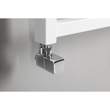 Sapho - Kit de raccordement pour vannes d'arrêt d'angle CUBE, 2 pièces, chrome brillant