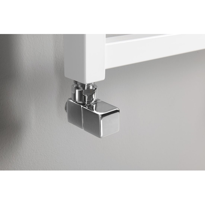 Sapho - Kit de raccordement pour vannes d'arrêt d'angle CUBE, 2 pièces, chrome brillant