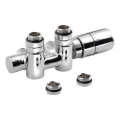 Sapho - Kit de raccordement thermostatique pour raccordement central TWIN COMBI droit / chrome brillant