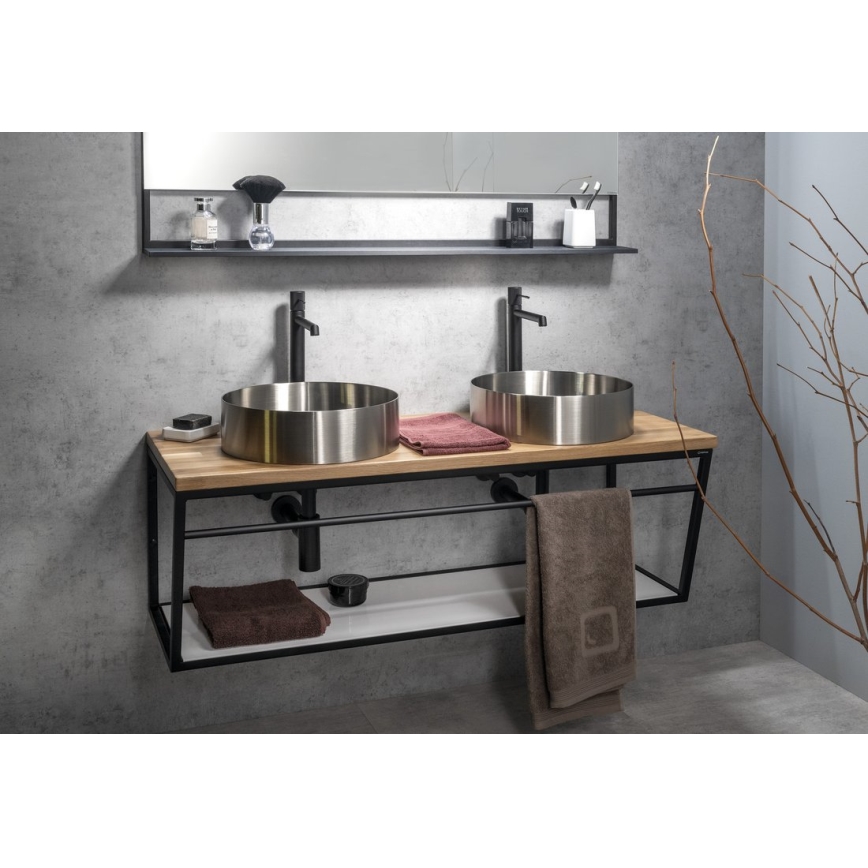 Sapho - Lavabo à poser AURUM Ø 38 cm inox brossé