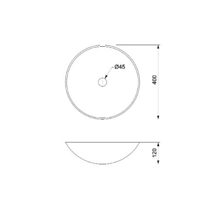 Sapho - Lavabo à poser BLOK Ø 40 cm marron/effet pierre