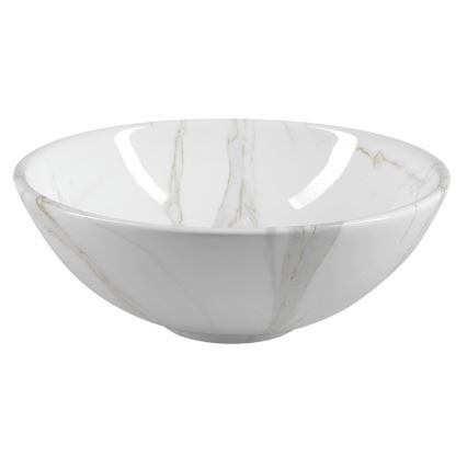 Sapho - Lavabo à poser DALMA Ø 42 cm céramique / Carrara / blanc