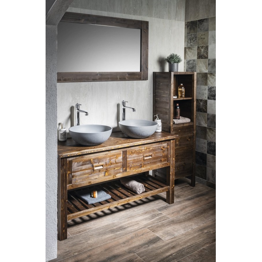 Sapho - Lavabo à poser FORMIGO Ø 39 cm béton/gris mat