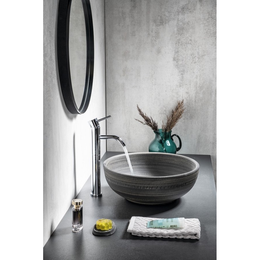 Sapho - Lavabo à poser PRIORI Ø 41 cm céramique/gris
