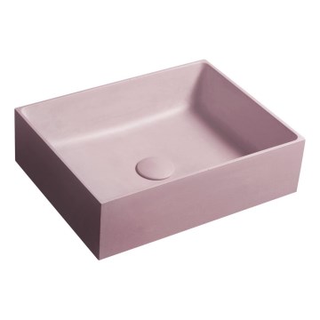 Sapho - Lavabo à poser sur plan 47,5x36,5 cm béton/rose