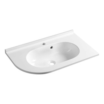 Sapho - Lavabo d'angle encastré PULSE 75x43 cm marbre/blanc