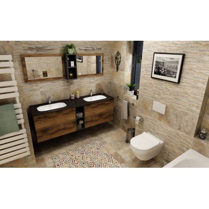 Sapho - lavabo encastré ROCKSTONE 67x35,5 cm blanc mat