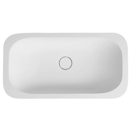 Sapho - lavabo encastré ROCKSTONE 67x35,5 cm blanc mat