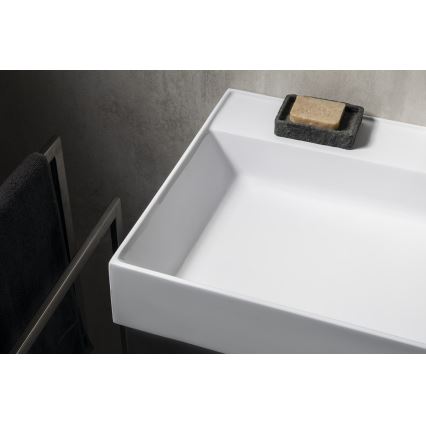 Sapho - Lavabo mural GODIVA 58 x 44 cm marbre/blanc
